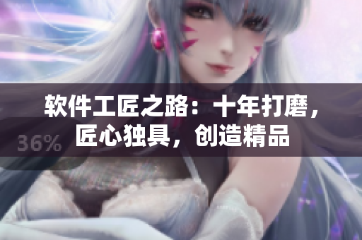 软件工匠之路：十年打磨，匠心独具，创造精品