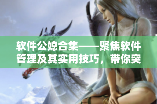 软件公媳合集——聚焦软件管理及其实用技巧，带你突破难关！