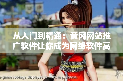 从入门到精通：黄冈网站推广软件让你成为网络软件高手