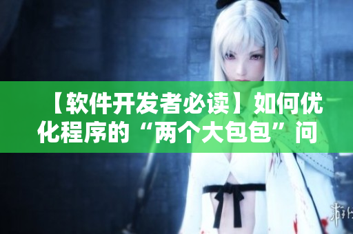 【软件开发者必读】如何优化程序的“两个大包包”问题？