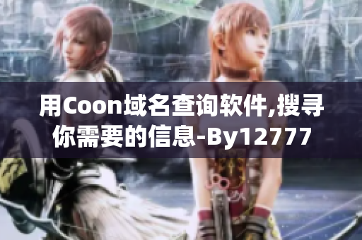 用Coon域名查询软件,搜寻你需要的信息-By12777
