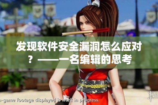 发现软件安全漏洞怎么应对？——一名编辑的思考