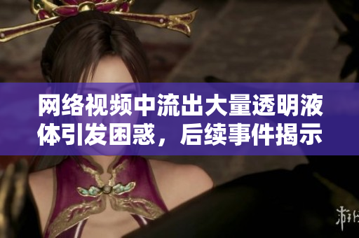 网络视频中流出大量透明液体引发困惑，后续事件揭示软件安全漏洞？