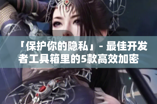 「保护你的隐私」- 最佳开发者工具箱里的5款高效加密软件