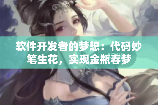 软件开发者的梦想：代码妙笔生花，实现金瓶春梦
