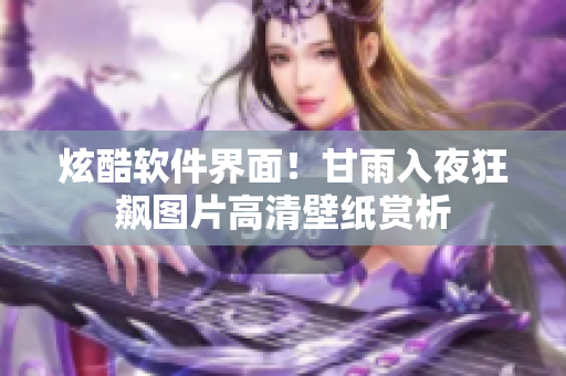 炫酷软件界面！甘雨入夜狂飙图片高清壁纸赏析