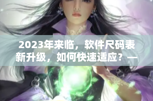 2023年来临，软件尺码表新升级，如何快速适应？——软件尺码表全攻略