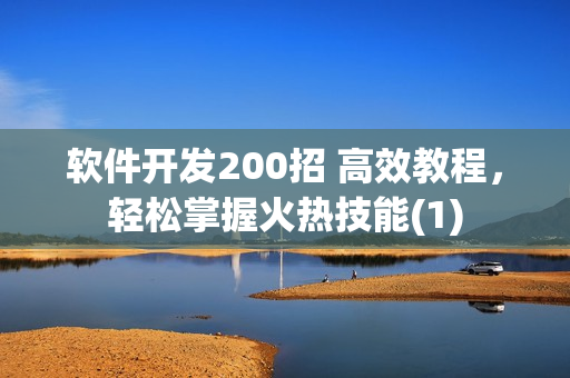 软件开发200招 高效教程，轻松掌握火热技能(1)