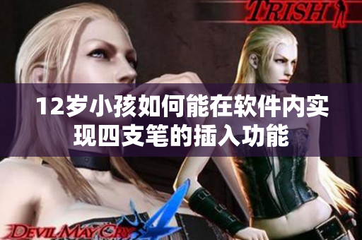 12岁小孩如何能在软件内实现四支笔的插入功能