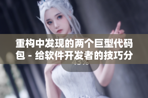 重构中发现的两个巨型代码包 - 给软件开发者的技巧分享