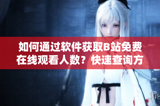 如何通过软件获取B站免费在线观看人数？快速查询方法揭秘
