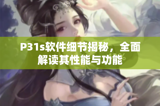 P31s软件细节揭秘，全面解读其性能与功能