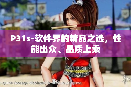 P31s-软件界的精品之选，性能出众、品质上乘