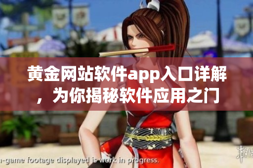 黄金网站软件app入口详解，为你揭秘软件应用之门