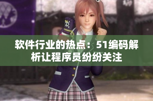 软件行业的热点：51编码解析让程序员纷纷关注