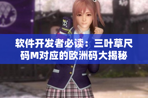 软件开发者必读：三叶草尺码M对应的欧洲码大揭秘