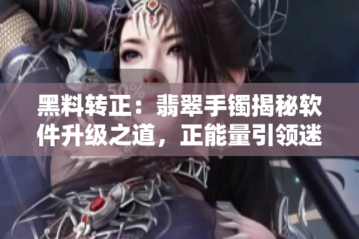 黑料转正：翡翠手镯揭秘软件升级之道，正能量引领迷路者寻找灵感