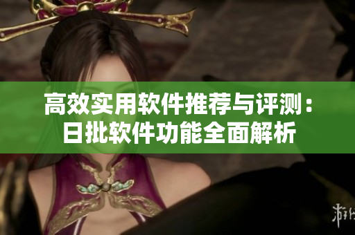 高效实用软件推荐与评测：日批软件功能全面解析