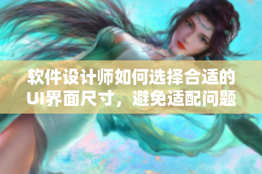 软件设计师如何选择合适的UI界面尺寸，避免适配问题
