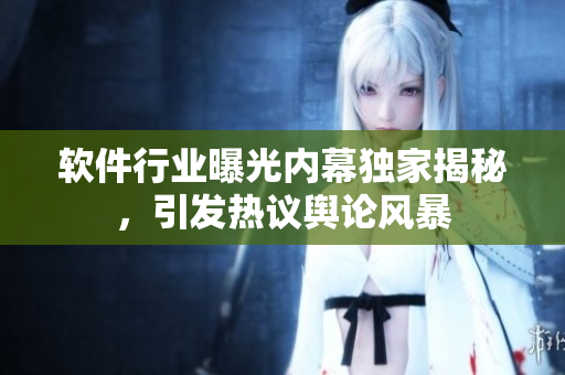 软件行业曝光内幕独家揭秘，引发热议舆论风暴