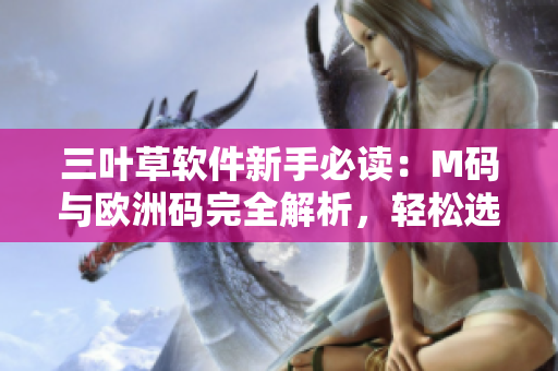 三叶草软件新手必读：M码与欧洲码完全解析，轻松选择合适尺码