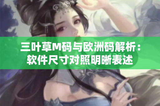 三叶草M码与欧洲码解析：软件尺寸对照明晰表述