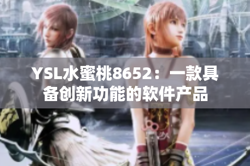 YSL水蜜桃8652：一款具备创新功能的软件产品