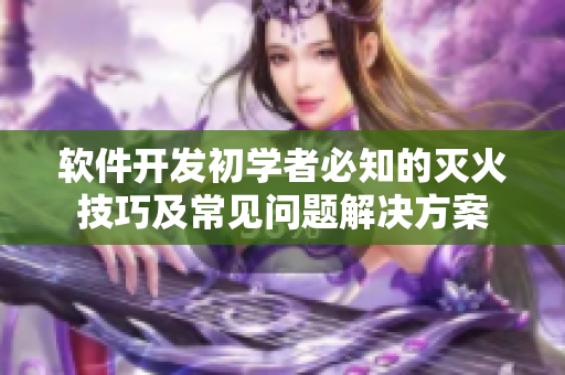 软件开发初学者必知的灭火技巧及常见问题解决方案