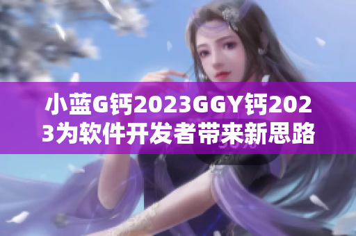 小蓝G钙2023GGY钙2023为软件开发者带来新思路