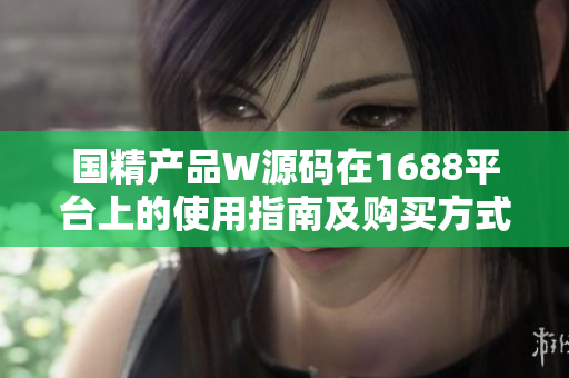 国精产品W源码在1688平台上的使用指南及购买方式