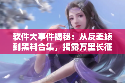 软件大事件揭秘：从反差婊到黑料合集，揭露万里长征般的软件发展之路