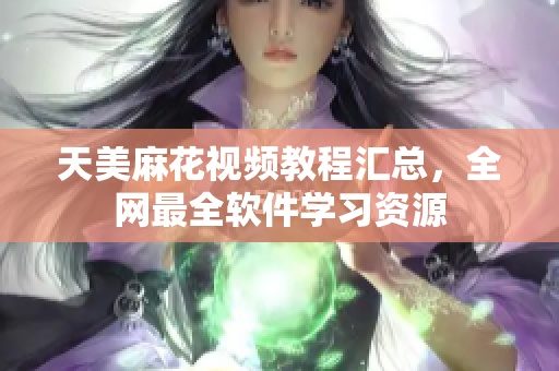 天美麻花视频教程汇总，全网最全软件学习资源