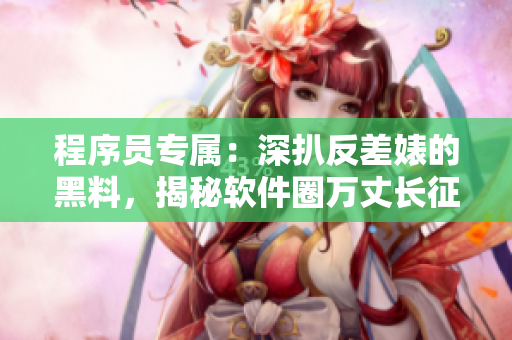程序员专属：深扒反差婊的黑料，揭秘软件圈万丈长征