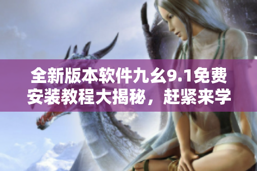全新版本软件九幺9.1免费安装教程大揭秘，赶紧来学习吧!