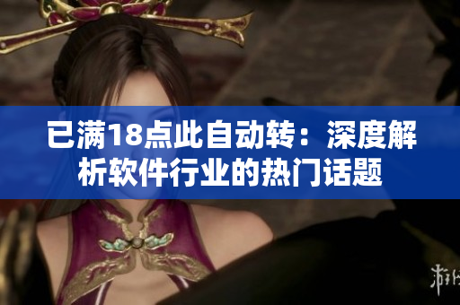 已满18点此自动转：深度解析软件行业的热门话题