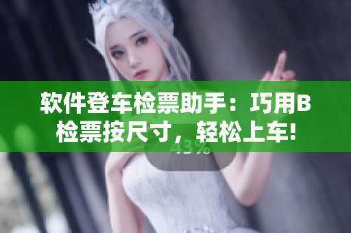 软件登车检票助手：巧用B检票按尺寸，轻松上车!