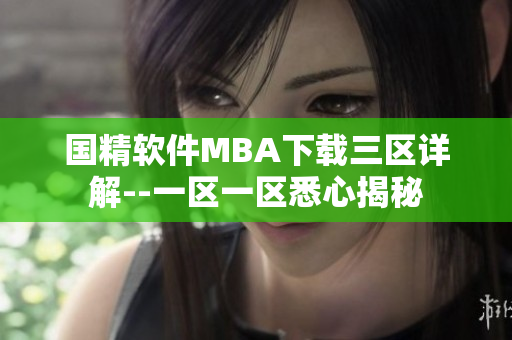 国精软件MBA下载三区详解--一区一区悉心揭秘