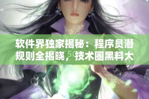 软件界独家揭秘：程序员潜规则全揭晓，技术圈黑料大揭露 