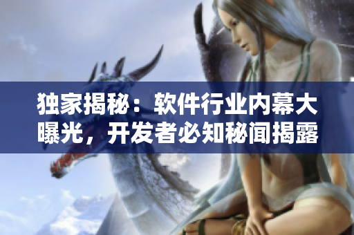 独家揭秘：软件行业内幕大曝光，开发者必知秘闻揭露