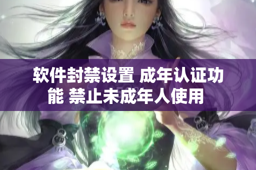软件封禁设置 成年认证功能 禁止未成年人使用 