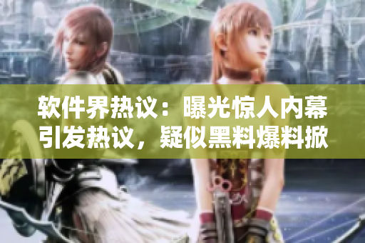 软件界热议：曝光惊人内幕引发热议，疑似黑料爆料掀起热烈讨论