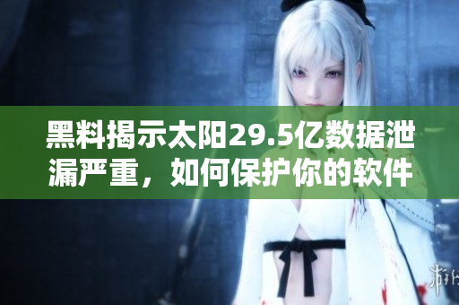 黑料揭示太阳29.5亿数据泄漏严重，如何保护你的软件数据安全？