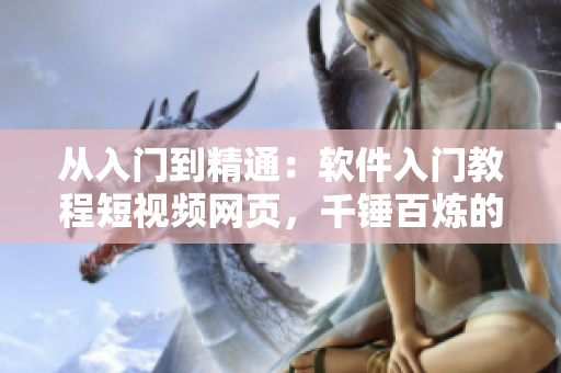从入门到精通：软件入门教程短视频网页，千锤百炼的软件工程师们为你详解！