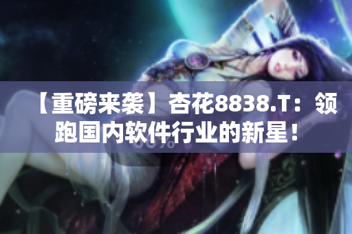 【重磅来袭】杏花8838.T：领跑国内软件行业的新星！