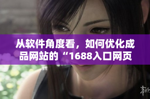 从软件角度看，如何优化成品网站的“1688入口网页版”？