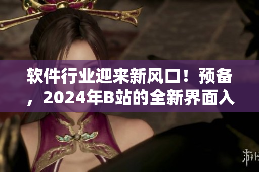软件行业迎来新风口！预备，2024年B站的全新界面入口已上线！