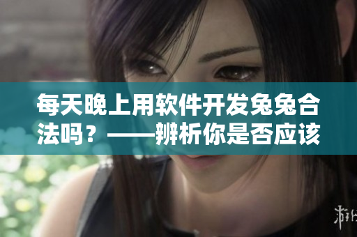 每天晚上用软件开发兔兔合法吗？——辨析你是否应该让你的程序员吃小兔兔