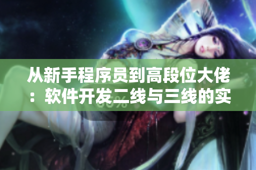 从新手程序员到高段位大佬：软件开发二线与三线的实际意义及应用指南