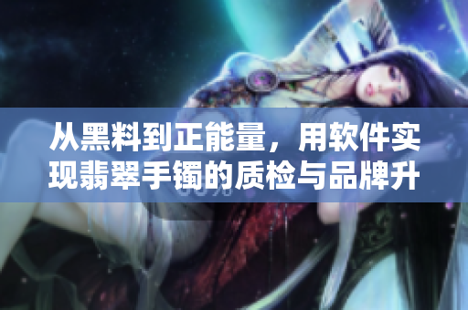 从黑料到正能量，用软件实现翡翠手镯的质检与品牌升级