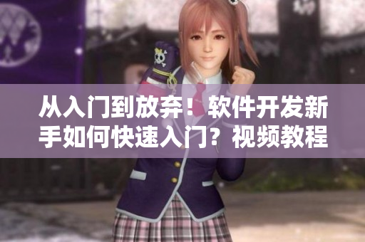 从入门到放弃！软件开发新手如何快速入门？视频教程全面提高程序员技能！
